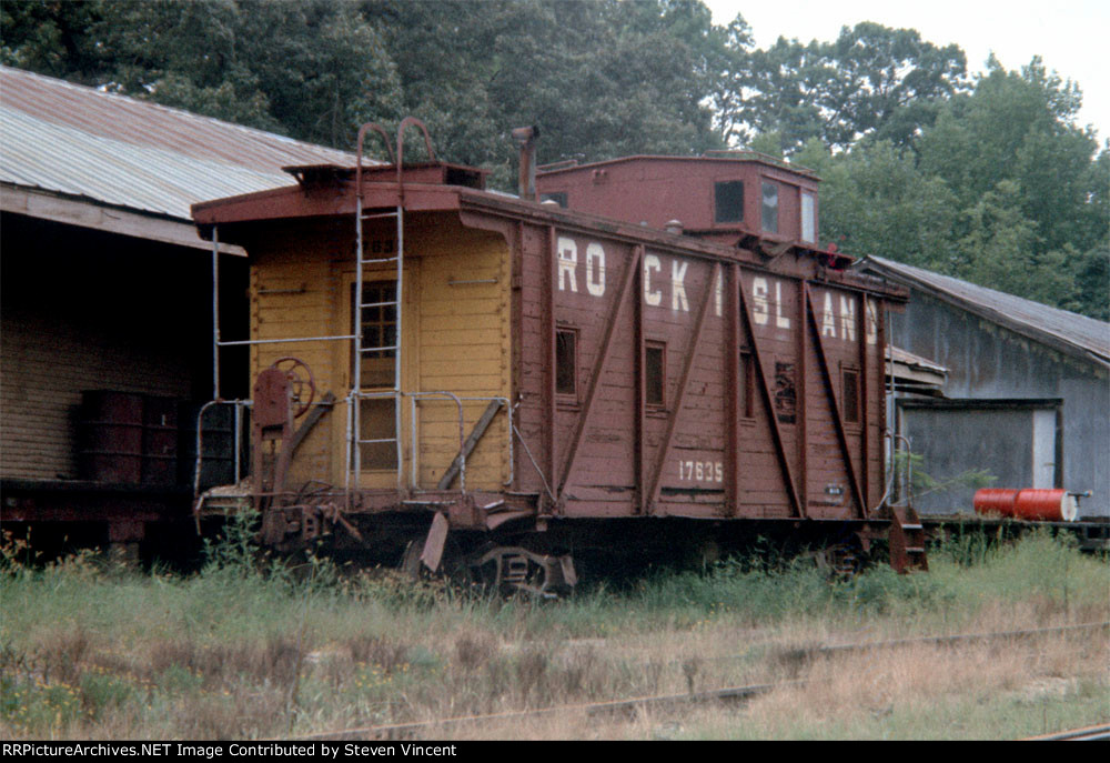 Rock Island wood side caboose #17635 on WOV.